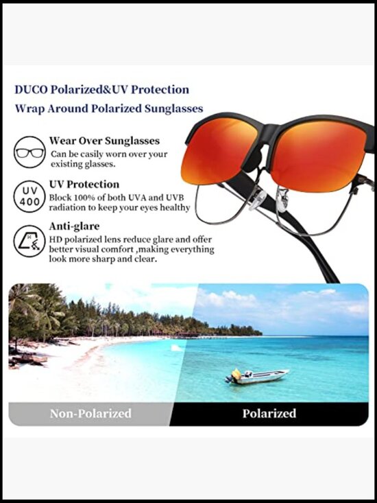 Polarized Fit Over Glasses Sunglasses with TR90 Frame main image 5